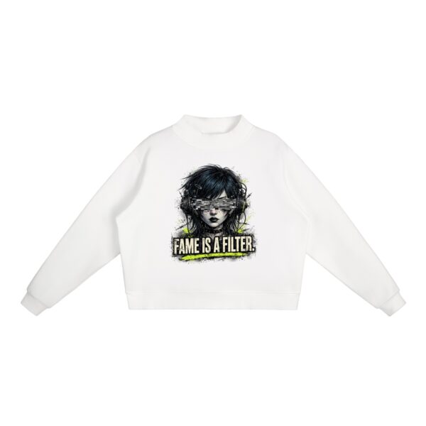 Essential Fleece Mock-Neck Crew Sweatshirt