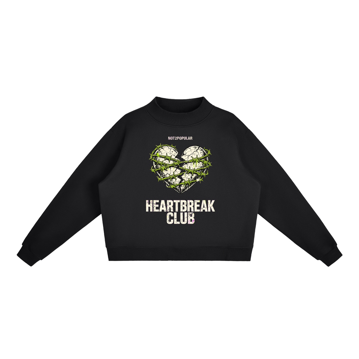 Essential Fleece Mock-Neck Crew Sweatshirt