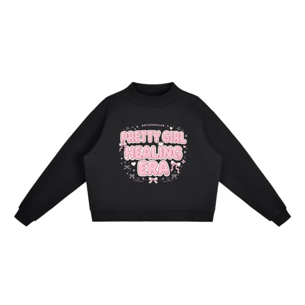 Essential Fleece Mock-Neck Crew Sweatshirt