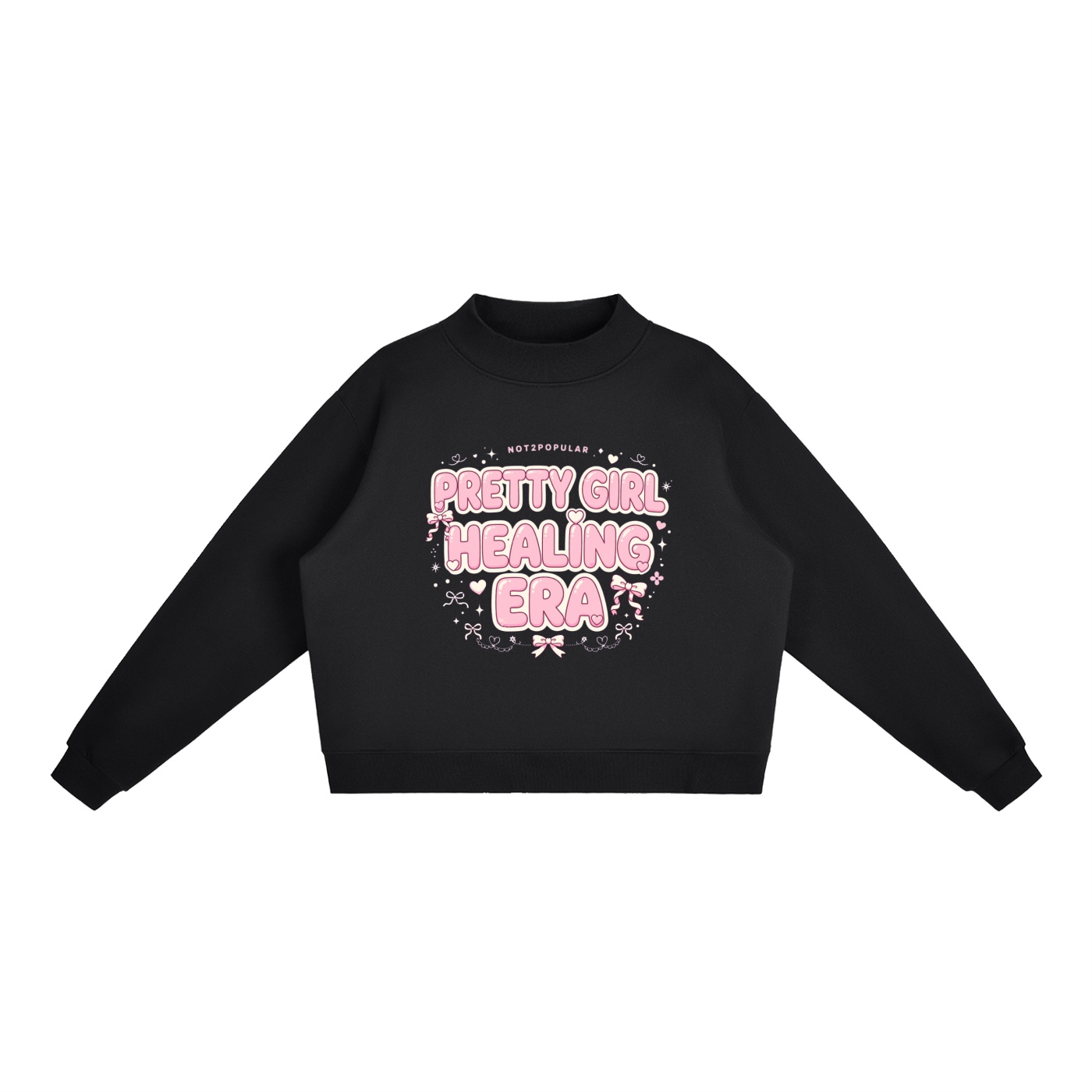 Essential Fleece Mock-Neck Crew Sweatshirt