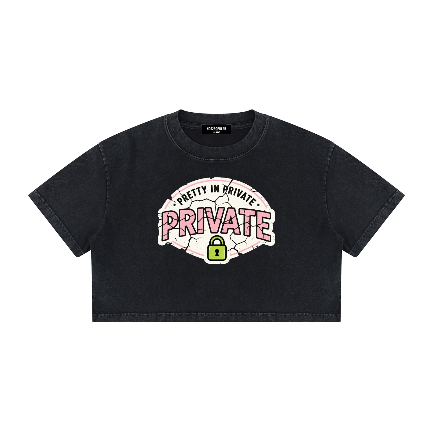 Women's Mineral Wash Cotton Crop T-Shirt