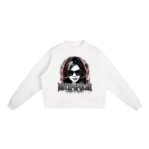 Essential Fleece Mock-Neck Crew Sweatshirt