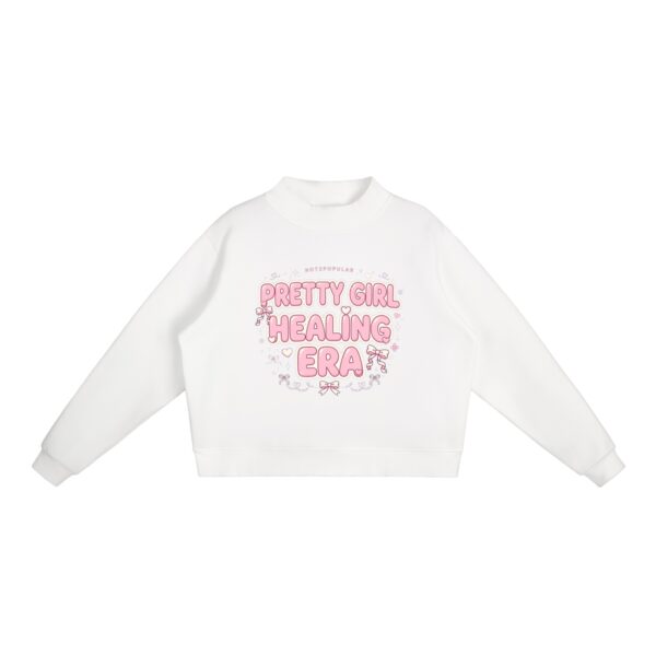 Essential Fleece Mock-Neck Crew Sweatshirt